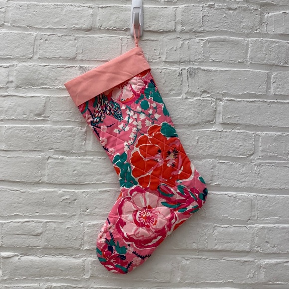 Lilly Pulitzer || Christmas Stocking A Thing Called Love Pink Floral - Picture 4 of 7